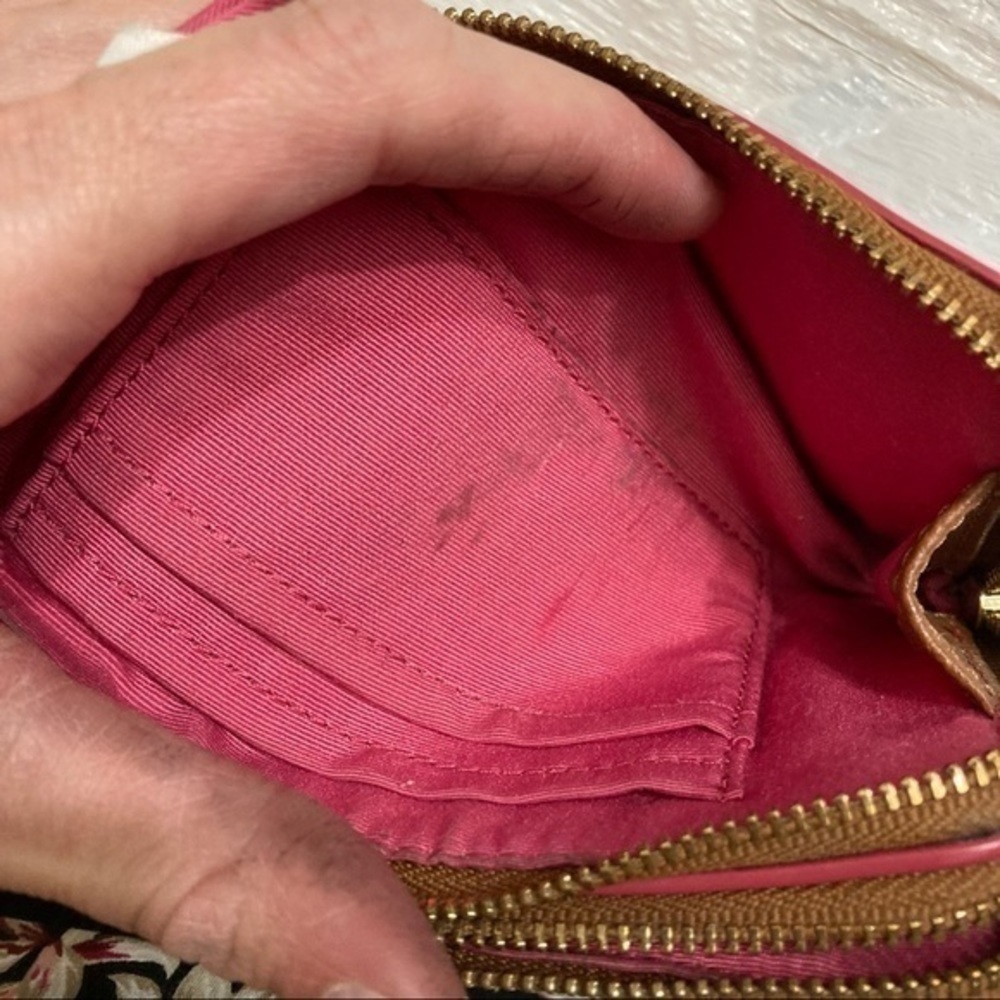 Coach brown double zipper wristlet bag - Picture 13 of 13